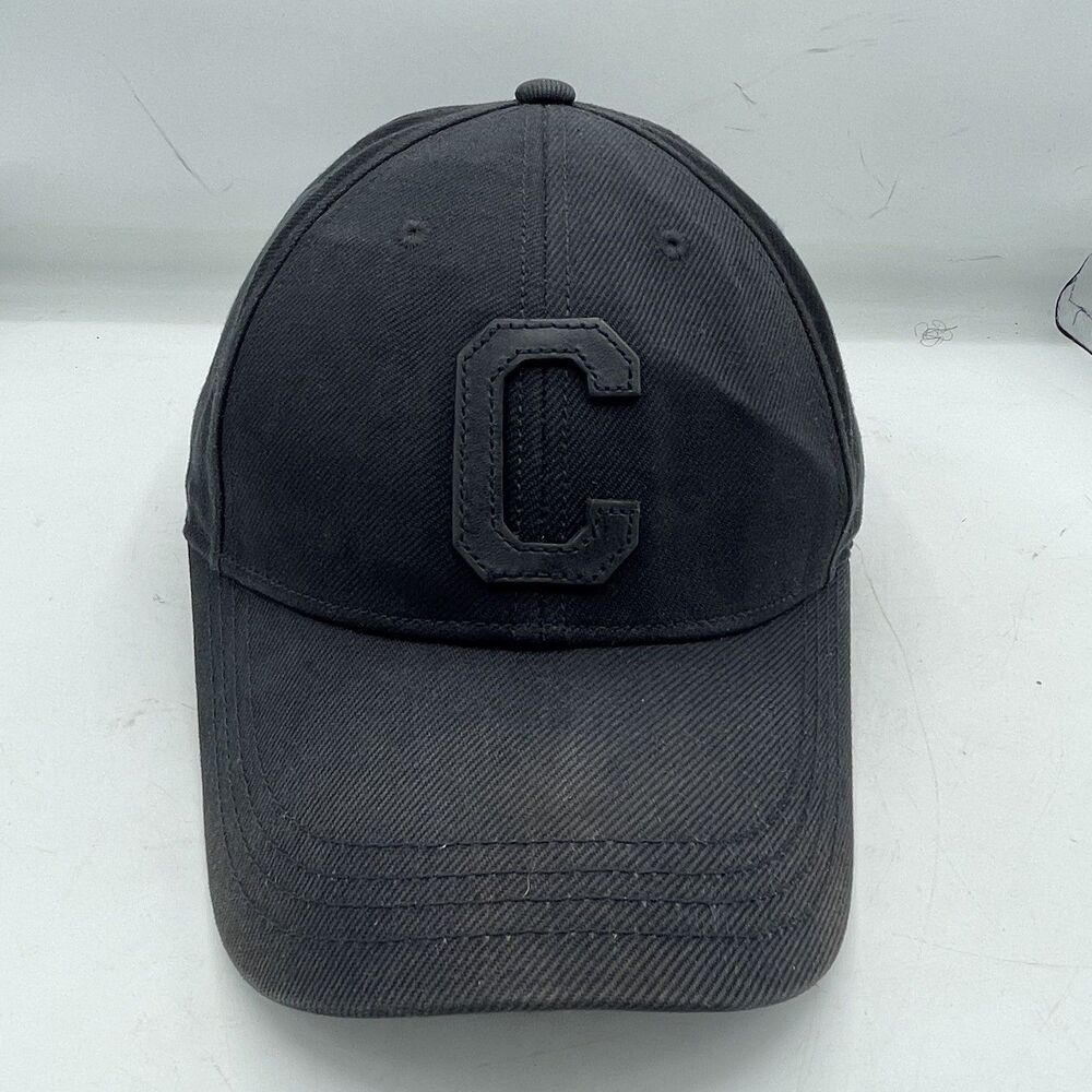 COACH Men's Varsity C Adjustable Hat-Denim/Black F86147